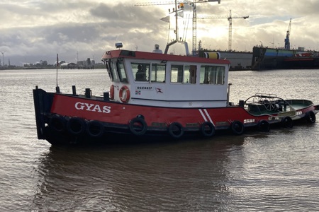 New Stage V engine for 47 year old inland pusher tug GYAS